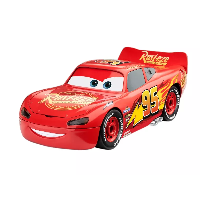 Revell Build & Play Disney Pixar Cars Lightning McQueen vehículo con luz y sonido, escala 1:20, maqueta para montar