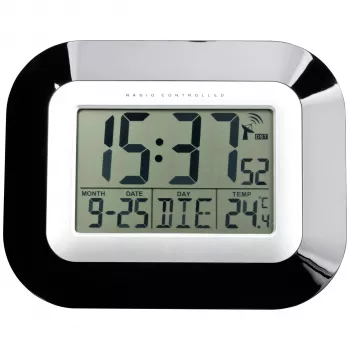TFA 60.4503 Reloj radioeléctrico de pared despertador digital negro