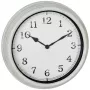 TFA 60.3067.02 Reloj de pared de metal para exterior blanco 380 mm