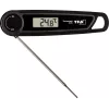 TFA THERMO JACK TASTE Termómetro digital de cocina con temporizador y alarma, sonda de acero inoxidable, 160 mm, -50 a +300 °C, pantalla LCD, negro/blanco