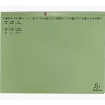 Exacompta 370225B Archivador - Cartón - Verde - 320 g/m² - 265 x 316 mm - A4