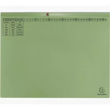Exacompta 370425B Archivador de anillas A4 Cartón Verde 320 g/m² Con mecanismo metálico