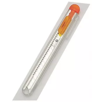 NT Cutter iA 120 P Cúter - Hoja troceable de 9 mm, Amarillo, Deslizador con bloqueo automático