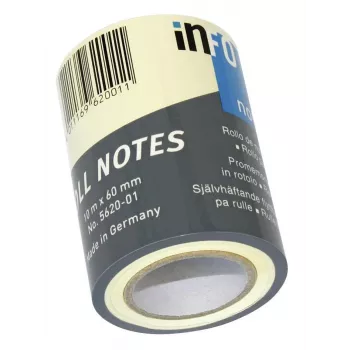 inFO Rollo de notas autoadhesivas de repuesto Standard 5620-01 amarillo 1 rollo
