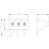 SIEMENS SIRIUS 3RV1915-5A Borne de alimentación, 3 polos, conexión por tornillo, 690 V, IP20