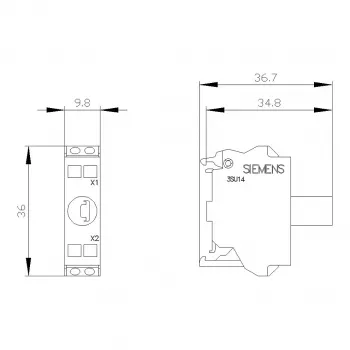 Siemens SIRIUS ACT Módulo LED con LED integrado AC/DC 24V blanco