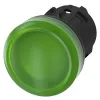 Siemens SIRIUS ACT 3SU1001-6AA40-0AA0 Piloto indicador LED verde 22mm redondo 24V AC/DC conexión por tornillo