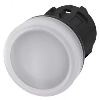 Siemens SIRIUS ACT 3SU1001-6AA60-0AA0 piloto de señalización, lente blanca, LED 24V, redondo 22 mm, conexión por tornillo