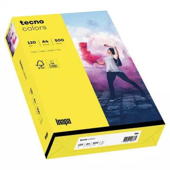 Papyrus Tecno Colors A4 papel de copia, amarillo, 120 g/m2