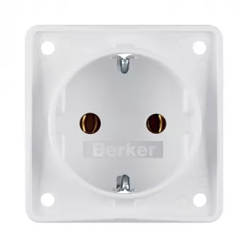 Toma de corriente Schuko de superficie Berker W.1 IP44 blanco polar 250V 16A