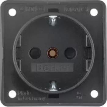 Toma de corriente Schuko Berker 941952505 antracita mate
