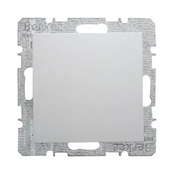 Berker 6710091909 tapa ciega con placa central, blanco polar mate