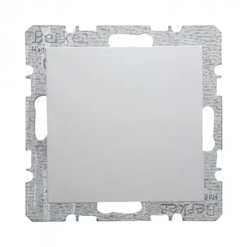 Berker 6710098989 tapa ciega con placa central, blanco polar brillante