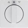 Placa central con mando giratorio para persiana Berker 1080608900 Q.1/Q.3 blanco polar