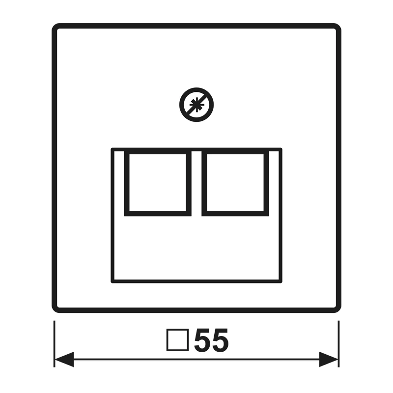 JUNG A 569-2 BFPLUA tapa para caja de conexión UAE/IAE, termoplástico, marfil
