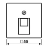 JUNG A 569-1 BFPLUA SW cubierta para tomas de datos IAE/UAE, 1 x 8 polos, termoplástico, serie A, negro