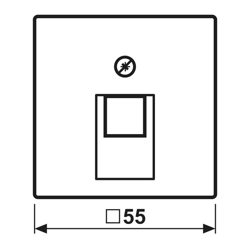 JUNG A 569-1 BFPLUA SW cubierta para tomas de datos IAE/UAE, 1 x 8 polos, termoplástico, serie A, negro