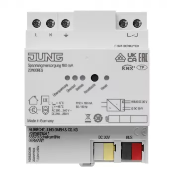 JUNG KNX Fuente de alimentación 160mA 20160REG carril DIN