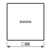 JUNG A 101 KO5 WW Tecla 1 elemento F10 con conductor de luz, duroplast, serie A, blanco alpino