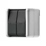 JUNG 835 W Pulsador doble, 2 contactos de cierre, 10 A 250 V, IP44, WG 800