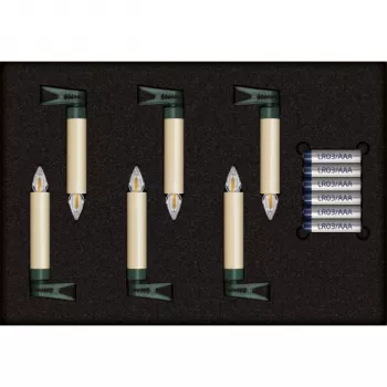 Krinner Superlight Bavaria Mini Flame juego de 6 uds. Ivory