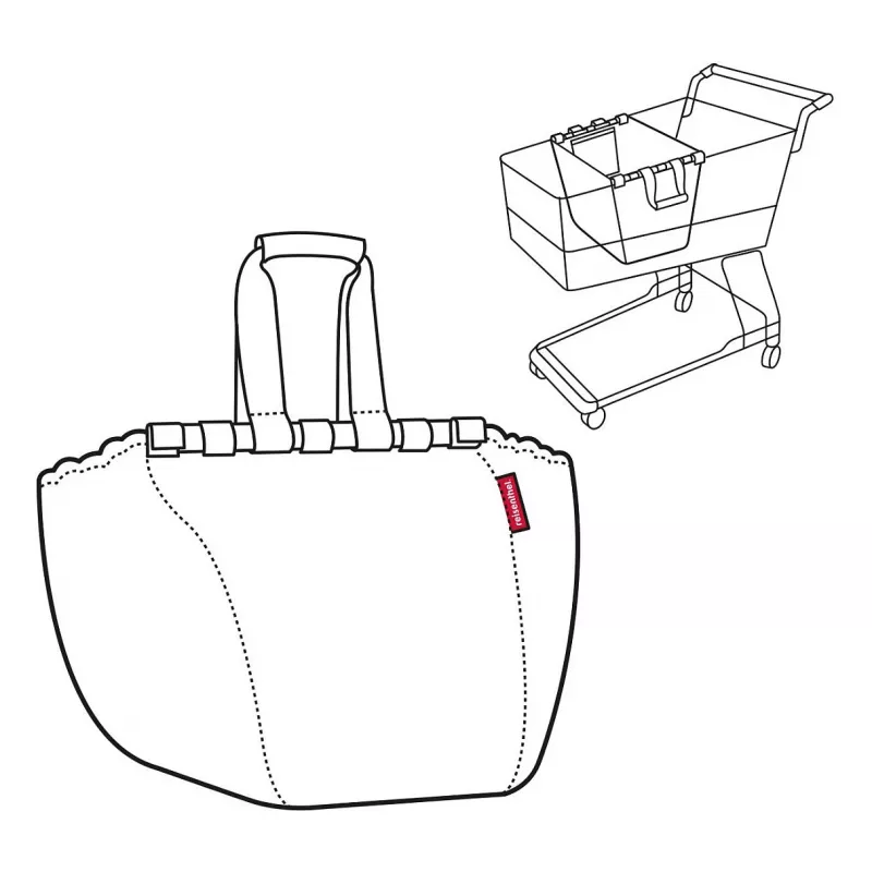 Reisenthel Easyshoppingbag Negro - 30L Bolsa de compra con sujeción para trolley