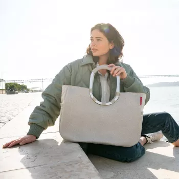 Reisenthel Loopshopper L Herringbone Sand Bolsa shopper