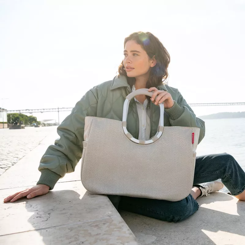 Reisenthel Loopshopper L Herringbone Sand Bolsa shopper