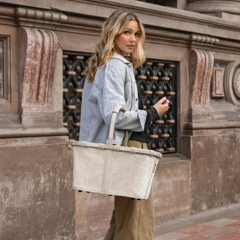 Reisenthel Carrybag Teddy Sand (BK1042) - cesta de la compra, 22L, poliéster reciclado