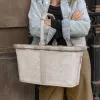 Reisenthel Carrybag Teddy Sand (BK1042) - cesta de la compra, 22L, poliéster reciclado