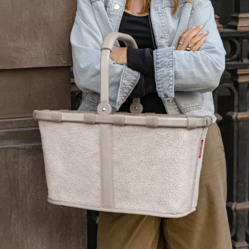 Reisenthel Carrybag Teddy Sand (BK1042) - cesta de la compra, 22L, poliéster reciclado