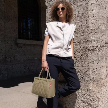 Reisenthel dailyshopper XS rhombus olive mini bolso tote