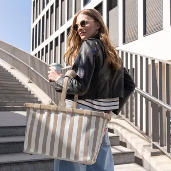 Reisenthel Carrybag Summerstripes Coffee cesta de la compra 22L