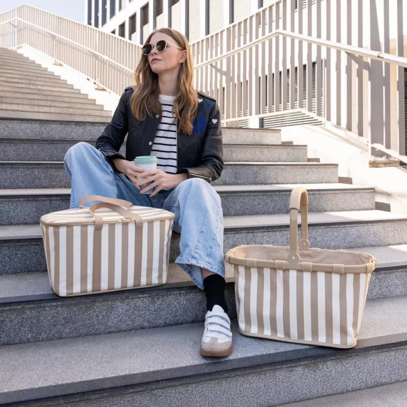 Reisenthel Carrybag Summerstripes Coffee cesta de la compra 22L
