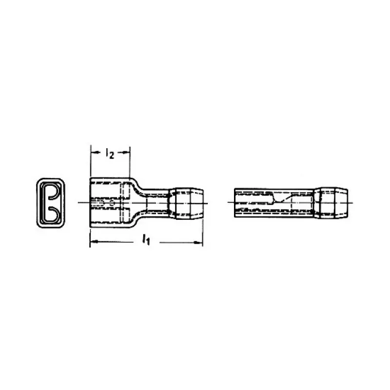 Klauke 720V terminal de conexión plana totalmente aislado 6,3 mm x 0,8 mm rojo 1 ud.