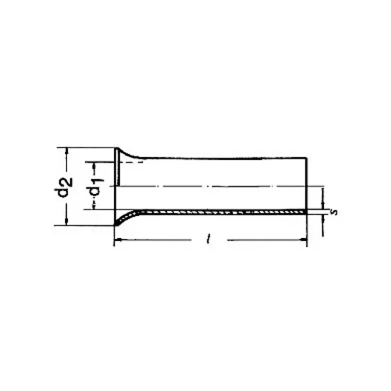 Klauke Terminal de puntera 2,5 mm² 10 mm cobre estañado terminal de puntera tubular DIN 46228
