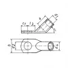Klauke 47R1245 Terminal tubular 45° 70mm² M12 E-Cu galvanizado estañado