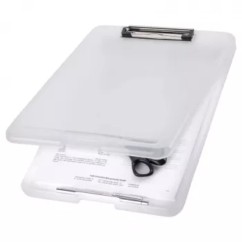 MAPED The Clip Portapapeles H2532010 DIN A4 blanco translúcido plástico