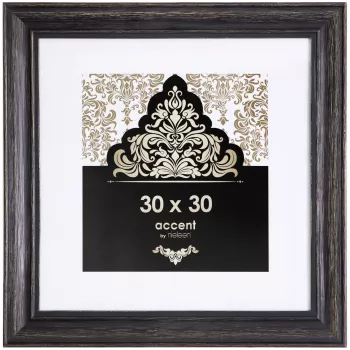 NIELSEN DESIGN Accent Vintage 30x30 Marco de fotos de madera negro