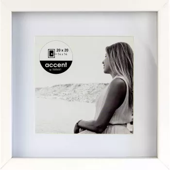 NIELSEN DESIGN Nielsen Aura White 20x20 Wood marco de fotos con paspartú 1115001