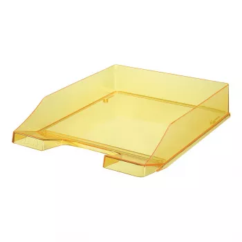 HAN Bandeja de documentos amarillo transparente A4