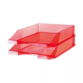 HAN Bandeja de documentos estándar - transparente rojo - DIN A4/C4/folio - serie KLASSIK