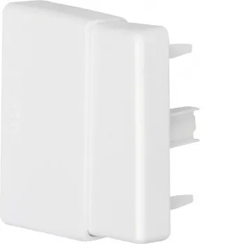 Hager LFF6006069016 pieza final ajustable blanco tráfico (RAL 9016) para canaleta 60x60mm