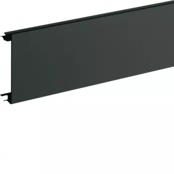 Hager BR08029011 tapa de canaleta de zócalo PVC para BR 80mm negro grafito