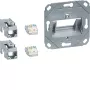 Hager GMKSRJ45C6A2 módulo de conexión 2x RJ45 Cat.6a para placa central UAE 2 tomas libre de halógenos