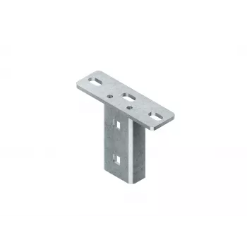 Niedax KU 4530 F Placa para cabeza de tornillo para perfil en U, acero galvanizado en caliente, incl. accesorios