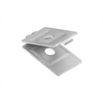 Niedax clip de montaje GRWGK 10 S para bandejas de cables de malla metálica, acero galvanizado en banda, plata