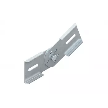 Niedax NIED conector articulado KGV 60 S, conector para sistemas de bandejas de cables, 60 mm de altura lateral, acero, galvanizado sendzimir
