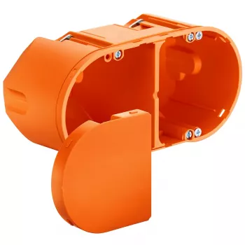 Kaiser Elektro 9062-94 Caja electrónica para tabique hueco estanca, naranja, libre de halógenos