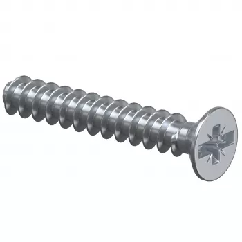 Tornillo de cabeza avellanada con rosca completa de acero inoxidable PZ1 Kaiser Elektro 2472-20
